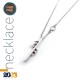 NECKLACE LUCKY CHARM 2023 WITH VERTICAL BAR AND STEEL CHAIN