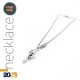 NECKLACE LUCKY CHARM 2023 WITH VERTICAL BAR AND STEEL CHAIN