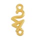 METALLIC ELEMENT LUCKY CHARM "24" 7x18mm GOLD PLATED