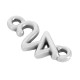 METALLIC ELEMENT LUCKY CHARM "24" 7x18mm SILVER PLATED